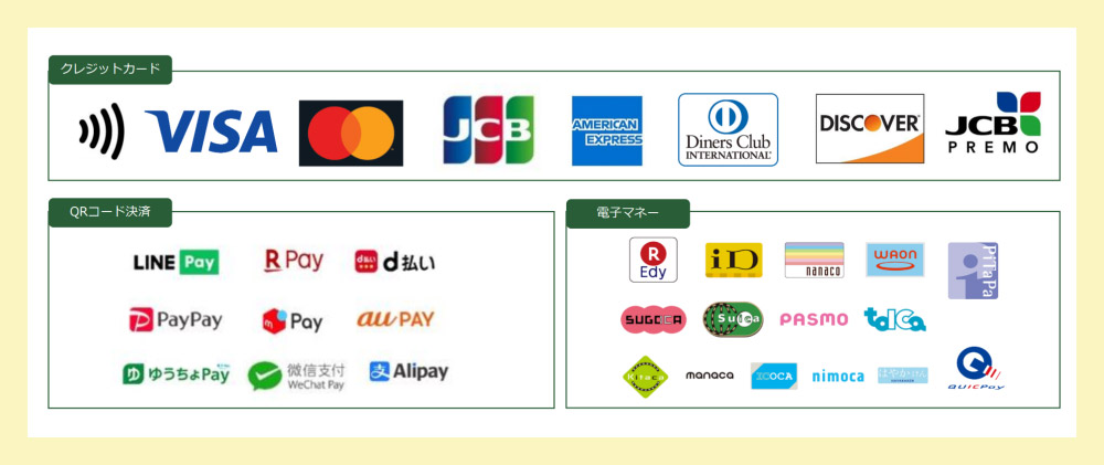 各種決済可能
