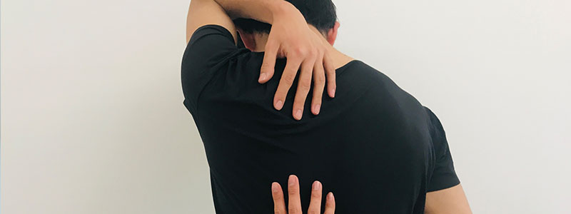 肩甲骨のこりのイメージ