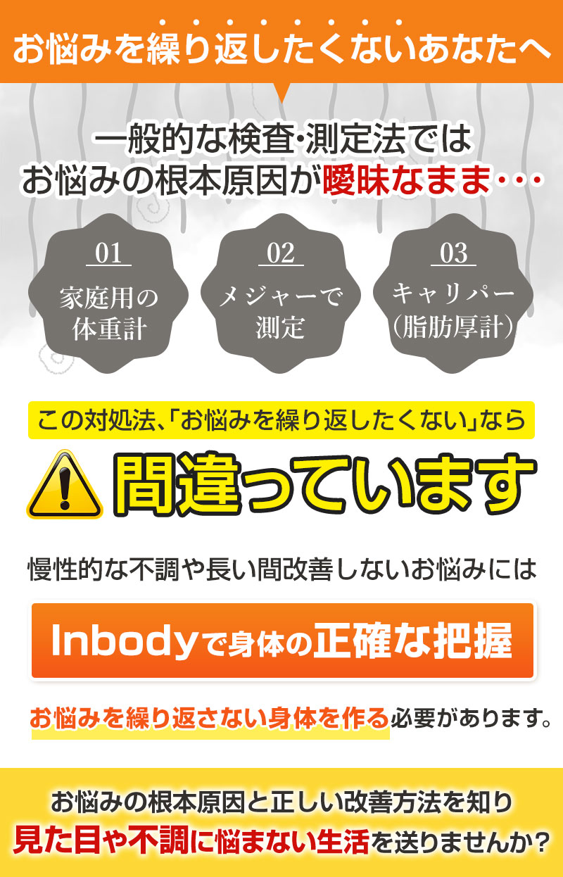 間違っています(Inbody)